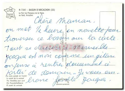 Bassin d'Arcachon — Port de plaisance — Wydawca Elcé, n° 7341 — Rewers