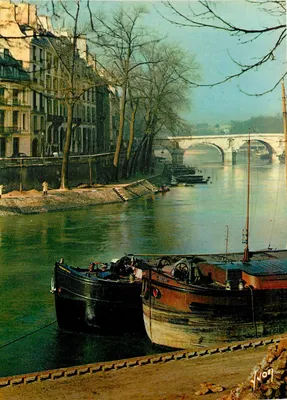 Paris - A Ilha Saint-Louis — vista do canal — Edição Yvon