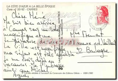 CANNES - Aleja Félix-Faure — tramwaj i ulica z ruchem — Wydawnictwo Gilletta, nr 477 — Rewers