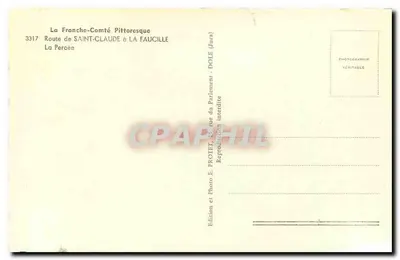 Estrada de Saint-Claude para La Faucille — La Percée — Edição E. PROTET, Dole — Verso