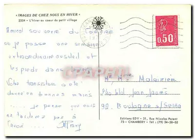 O inverno no coração do pequeno vilarejo — 2504 — Éditions EDY — Verso