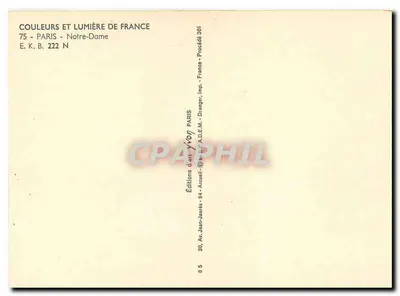 Notre-Dame van Parijs — lente landschap met forsythia — Yvon — Achterkant