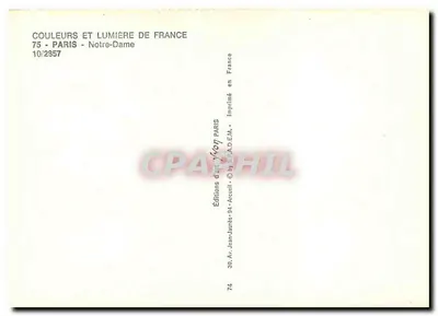 Notre-Dame w Paryżu — widok z Seiny — Wydawnictwo Jean-Jaurès — Rewers
