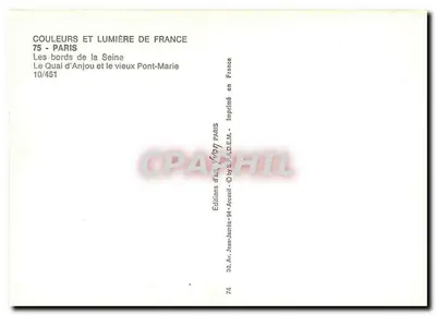 I margini della Senna — Il Quai d'Anjou e l'antico Pont-Marie — Edizioni Arcueil — Verso