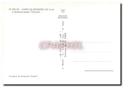 Lons-le-Saunier — O Estabelecimento Termal — Edições do Leste, Dole — Verso