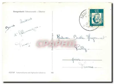 Gengenbach — Obertor — n° 415/169 — Verso