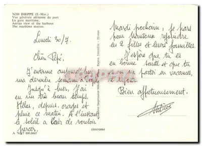 Dieppe — Ogólny widok lotniczy portu — Rewers
