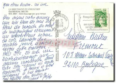 Wildkust van Quiberon — Quiberon (56170) — Edities d'Art Jos — Achterkant