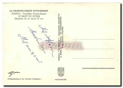 Salto do Doubs — queda de 27 metros — Edições Diplomane — Verso