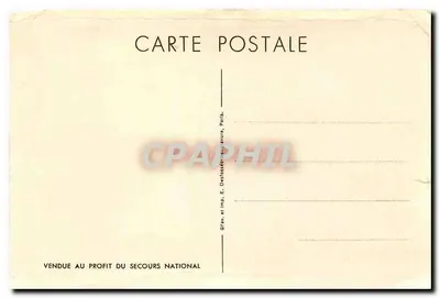 Philippe Pétain — portret wojskowy — rytuał i druk E. Destassés, Paryż — Rewers