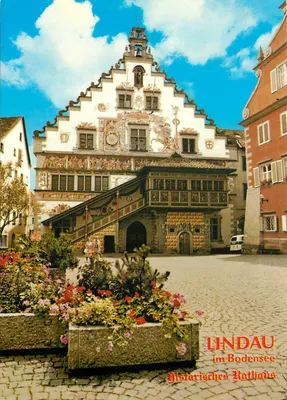 Lindau no Lago de Constança — Rathaus Histórico — editor: Verlag Schöning & Co. - Lübeck
