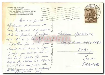Gardone Riviera — Passeio ao Lago de Garda — Editor: Foloredizioni Branner & C. n° 3061-00 — Verso