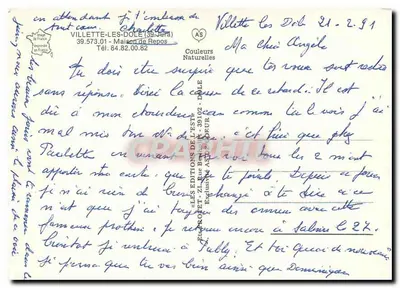 Zamek Villette-les-Dole — Widok ogólny — Éditions de l'Est — Rewers