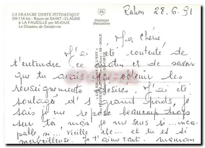 Chapéu de Guarda — A Franche-Comté pitoresca — Edições de Gray — Verso