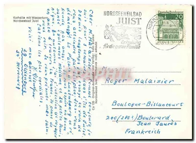 Kurhalle z wieżą wodną — Kurort nad Morzem Północnym Juist — wydawca Co 135 — Rewers