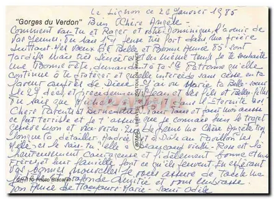 Gorges do Verdon — paisagem de cânion com texto poético — Foto Biscarat — Verso