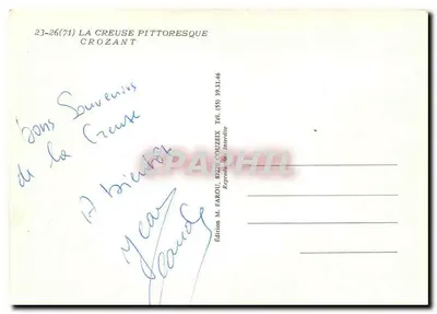 Piekło Creuse — Crozant — Wydawnictwo M. Farou, 87210 Couzeix — Rewers