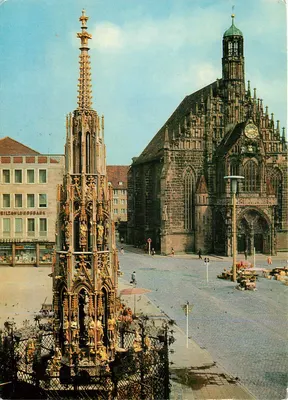 Nuremberg — Fonte da Beleza e Igreja das Damas — Staga Verlag, série 7059 H 1