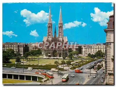 Igreja de Votivkirche — vista panorâmica — editor Rau-Color, série S 782
