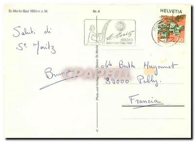 St. Moritz — widok panoramiczny — Photo und Verlag St. Moritz, Nr. 4 — Rewers