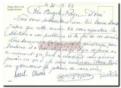 Maloja — zimowa widok z śniegiem — Maloja — Rewers