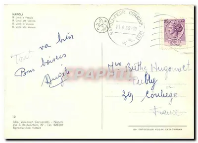 Nápoles - Porto de Nápoles - Éd. Vincenzo Carcavallo — Verso