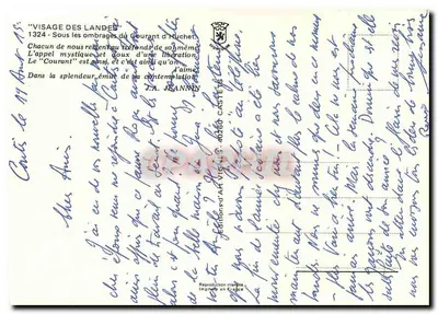 Corrente de Huchet — Rosto das Landas — J. Vignes — Verso
