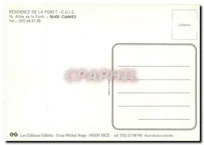 Rezydencja Lasu — Cannes — Wydawnictwo Gilletta — Rewers