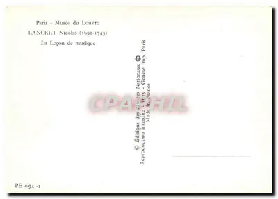 Lekcja muzyki — Nicolas Lancret (1690-1743) — Wydawnictwo Muzeów Narodowych — Rewers