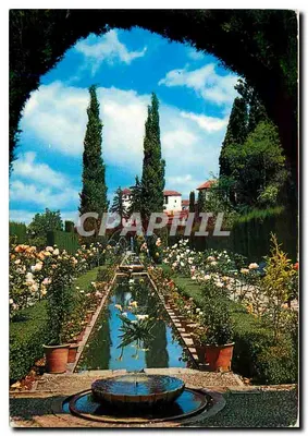 Jardins Inferiores do Generalife — Granada — Impressão Casamajó-Barcelona, Série 45, n° 23