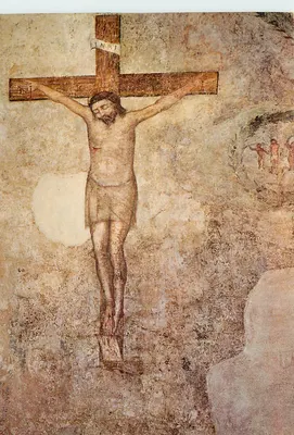 Cruzificação — fresco mural — Mosteiro de S. Rita, Cascia