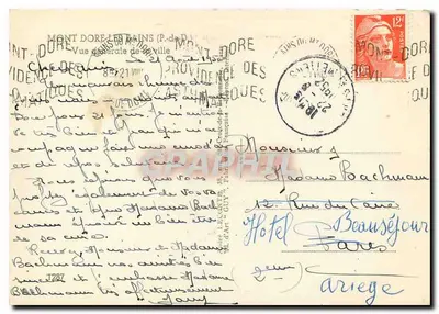Mont-Dore — Algemene uitzicht van de stad — Guy — Achterkant