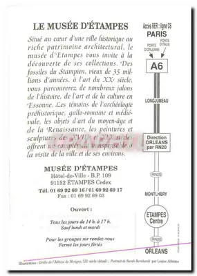 Sarah Bernhardt — Ritratto di Louise Abbéma — Museo di Étampes — Verso