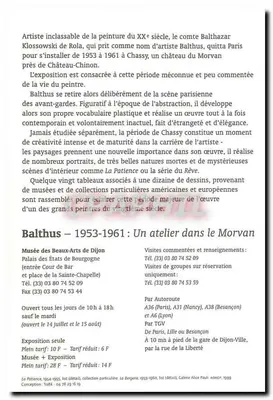 Balthus — 1953-1961: Um ateliê no Morvan — Museu de Belas Artes de Dijon — Verso