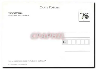 Festival Internacional da Carta Postal e do Gráfico — Enghien-les-Bains — FESTICART'2000 — Dan Jacobson — Verso
