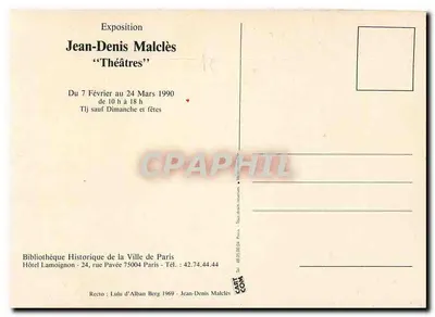 Tema: Bailarina en traje de payaso — Exposición Jean-Denis Malclès 'Teatros' — Bibliothèque Historique de la Ville de Paris — Reverso