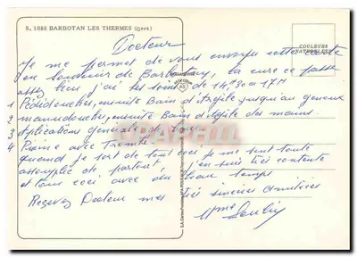 Barbotan-les-Thermes — Spa e jardins — S.A. Couleurs Naturel Gers, n° 1088 — Verso