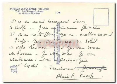 Embarcações de lazer - Velas V.31 - Os "Sinagots" piratas do Golfo do Morbihan — Edições JOS, La Doaré, Châteaulin — Verso