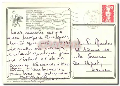 Kościół św. Cornély — Relikwięski pomnik i kolorowy katedralny 'Charles de Blois' — Artaud Frères — Rewers