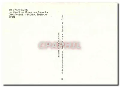 Jedno z widzeń Muzeum Ścisków — Champagne Mercier, Épernay — Éditions Yvon, seria 12/843 — Rewers
