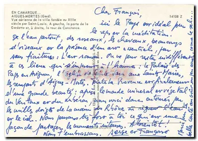Aigues-Mortes (Gard) — Vista aérea — Editor Estel, n° 14108 Z — Verso