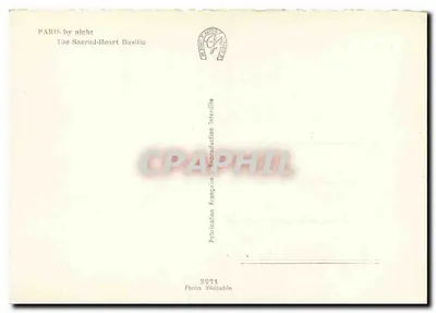 Parigi di notte - Il Sacro Cuore — Ganny, n. 2071 — Verso