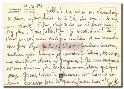 Luxemburgo — Catedral — Ed. Vandier, n°5 — Verso