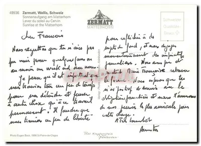 Materański szczyt — wschód słońca na Cervinie — Zermatt, Wallis, Szwajcaria — Rewers
