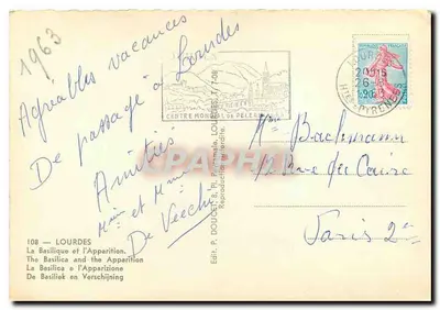 Lourdes — Aparição de Nossa Senhora — Ed. Edlux — Verso