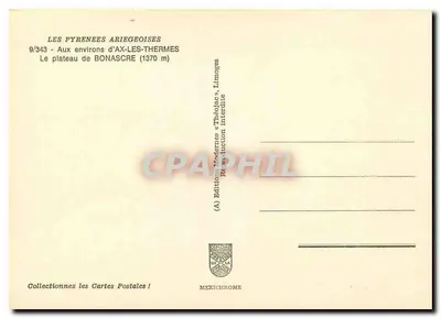 Os Pirineus Ariégeois — Nas proximidades de Ax-les-Thermes — Edições Théojac — Verso