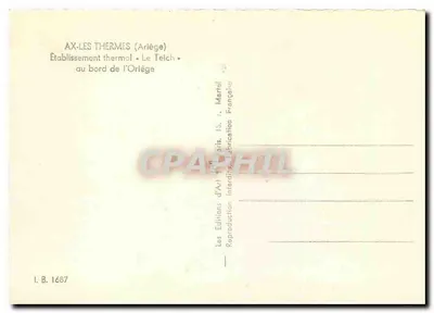 Ax-les-Thermes (Ariège) — Estabelecimento termal • Le Teich — Éditions d'Art, Paris — Verso