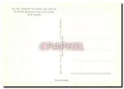 Statua Jeanne d'Arc w Ballon d'Alsace — wydawca 'Mavasco' nr 761 — Rewers