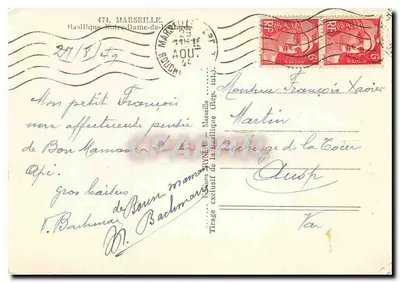 Basiliek Onze Lieve Vrouw van de Wachtpost — Marseille — uitgever Ryner, n° 474 — Achterkant