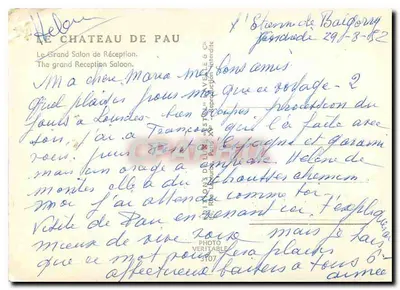 Le Grand Salon de Réception — Château de Pau — Estel — Verso
